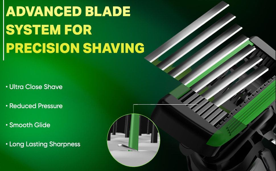 Mr. Stag Titan7 Sweden Stainless Steel Blade Shaving Razor for Men (Pack 1) detail